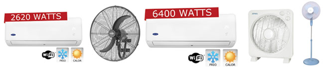 Ventiladores Garbarino aires acondicionados