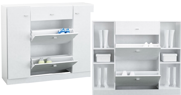 Cómoda de melamina blaca